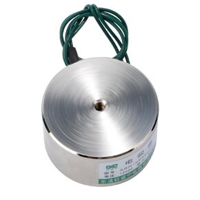 YXQ 50Kg/110LB Electromagnet Solenoid Electric Lifting Magnet Lift Holding, DC 12V 10W 50mm Dia.