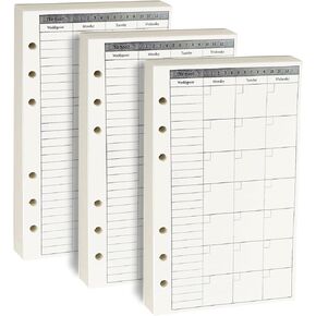 A5 Refill Paper, Planner Inserts Loose Leaf Paper, Refillable Paper Lined Filler Paper, 6 Ring Ruled 135 Sheets (270 Pages) for A5 Binder Budget Planner Journals Notebook Planner Leather Journal