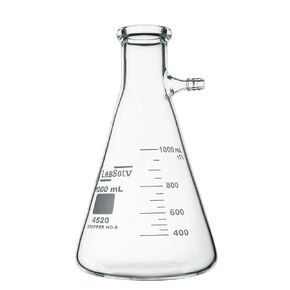 Filtering Flasks, Heavy wall, Borosilicate Glass, 1000mL, Pack of 1, LABSOLV Brand  (Pack of 1)