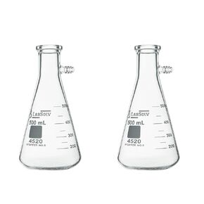 Filtering Flasks, Heavy wall, Borosilicate Glass, 500mL, Pack of 1, LABSOLV Brand (Pack of 2)