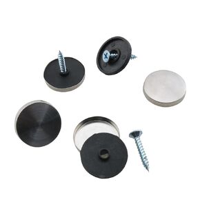 TAODAN 20PCS Stainless Steel Steel Plastic Nails 25MM Screw Cap Fastener Mirror Screw Cap Nails Glass Signage Nails Polished Decorative Cap Nails for Coffee Table Closet Shop Facility Signage
