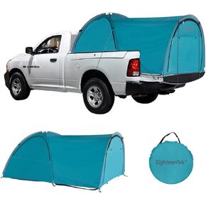 EighteenTek Pickup Truck Tent, Waterproof PU2000mm Double Layer Pop Up Camper Shell Adjustable for 5.5-8 FT Truck Bed, Portable Truck Bed Tent for Camping Hiking 96" L x 60" W x 42" H