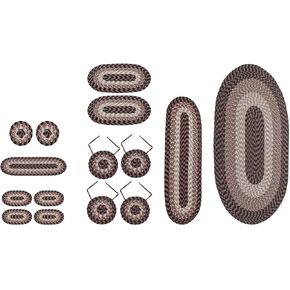 مجموعة Better Trends Denali 100% قطن مجموعة سجادة مضفرة مكونة من 15 قطعة في Hunter in Kuwait