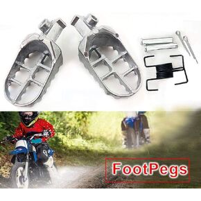 FLYPIG Aluminium Footpegs Foot Pegs Footrest Foot Rest For Dirt bike 50 70 90 110 125cc PW50 PW80 TW200 XR50R CRF70 CRF80 CRF100F TT225S Black
