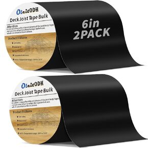 Butyl Joist Tape for decking, 4 Inch x 50 Feet Weatherproof Butyl Sealant Deck Tape Joist-Beam Deck Joist Tape Bulk for Wood Joists Decks Beams Roof