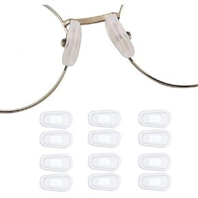 Eyeglasses Nose Pads Cover,6 Pairs Soft Silicone Slip-on Nose Piece,Anti Slip Eyewear Nose Pads for Glasses Eyeglasses