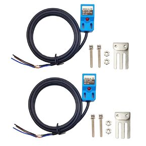 Inductive Proximity Sensor SN04-N NPN NO Normally Open Detection Approach Switch with SN Bracket (Blue, 2 Pack)