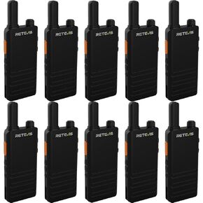 Retevis RT22P 2 Way Radios with Earpiece, New Version RT22,Portable FRS Two-Way Radios,1620mAh Battery,VOX Handsfree,Rechargeable Walkie Talkies for Adults Business Fashion(10 Pack)