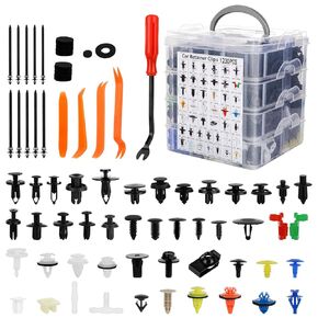 1365Pcs Car Push Retainer Clips Body Clips Plastic Fasteners Kit Fender Rivet Clips 44 Most Popular Sizes Nylon Auto Push Pin Rivets Set for Toyota GM Ford Honda Acura Chrysler,Blue