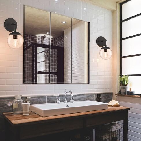 Design House 36 Inch Cyprus Bathroom Medicine Cabinet, Durable Pre-Assembled Wall Mounted Cabinet w/Frameless Mirrored Doors, White, 590265 in Saudi Arabia