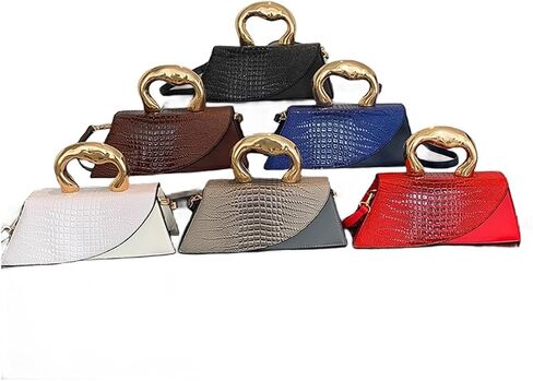 WIGUYUN Women Vegan Leather Evening Handbag Crocodile Pattern Handle Clutch Purse Cross Body Envelope Bag in Kuwait