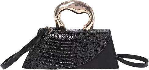 WIGUYUN Women Vegan Leather Evening Handbag Crocodile Pattern Handle Clutch Purse Cross Body Envelope Bag in Kuwait