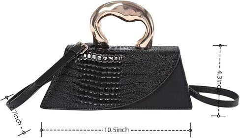 WIGUYUN Women Vegan Leather Evening Handbag Crocodile Pattern Handle Clutch Purse Cross Body Envelope Bag in Kuwait