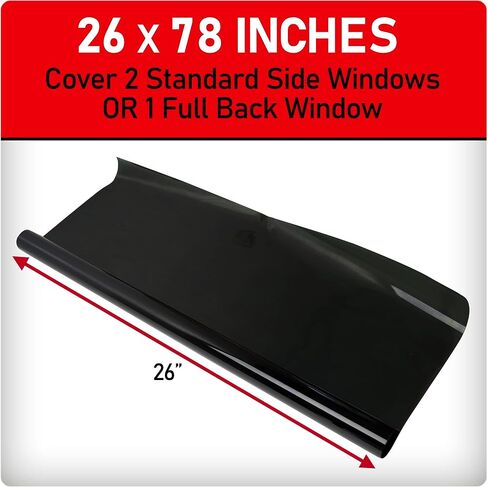 Black Magic® Insta-Cling® 20% VLT Tinted Window Film, Reusable Car Window Tint, Privacy Film, Stick-On Auto Tint Kit, 26 Inches x 78 Inches in Saudi Arabia