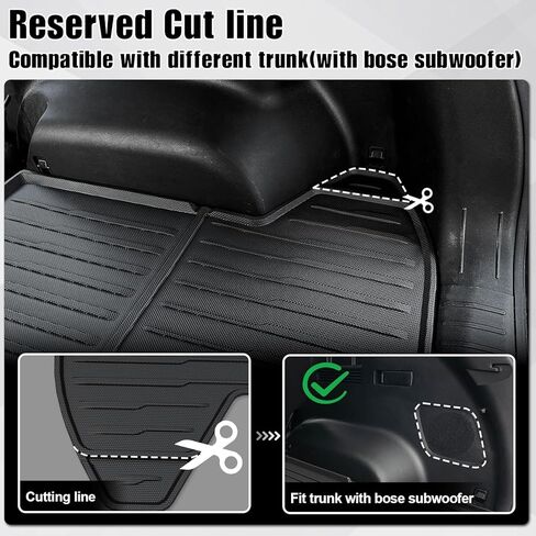 JOULARISE ترقية سجادة صندوق السيارة مع سجادات مسند الظهر لملحقات Hyundai Tucson 2022-2024 2025، أغطية المقعد الخلفي لبطانة البضائع TPE لجميع الأحوال الجوية لسيارة Hyundai Tucson (تناسب الغاز فقط) in Kuwait