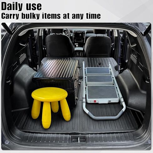 JOULARISE ترقية سجادة صندوق السيارة مع سجادات مسند الظهر لملحقات Hyundai Tucson 2022-2024 2025، أغطية المقعد الخلفي لبطانة البضائع TPE لجميع الأحوال الجوية لسيارة Hyundai Tucson (تناسب الغاز فقط) in Kuwait