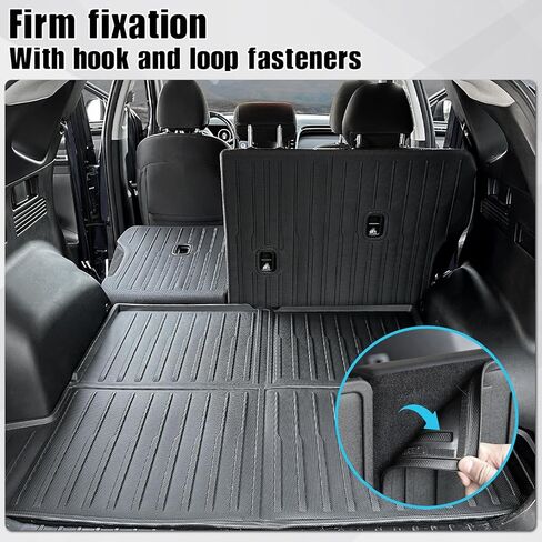 JOULARISE ترقية سجادة صندوق السيارة مع سجادات مسند الظهر لملحقات Hyundai Tucson 2022-2024 2025، أغطية المقعد الخلفي لبطانة البضائع TPE لجميع الأحوال الجوية لسيارة Hyundai Tucson (تناسب الغاز فقط) in Kuwait
