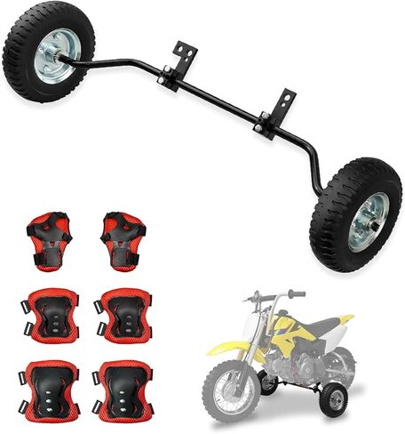 Dirt Bike Training Wheels Compatible with Honda CRF50 XR50 Z50 Z50R Razor MX125 MX400 MX500 Yamaha PW50 TTR50 and Most 50CC 49cc Motorcycles，Adjustable Height Training Wheels for Kids' Pit Dirt Bikes in Kuwait