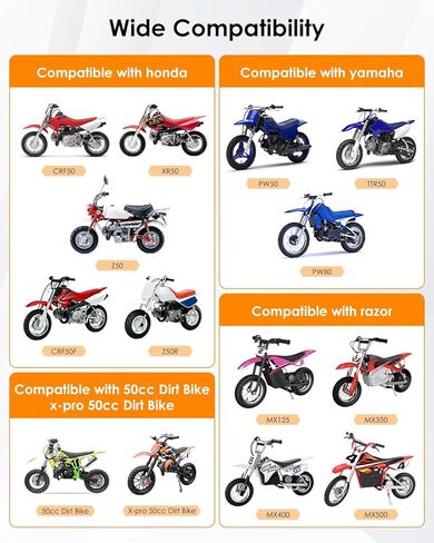 Dirt Bike Training Wheels Compatible with Honda CRF50 XR50 Z50 Z50R Razor MX125 MX400 MX500 Yamaha PW50 TTR50 and Most 50CC 49cc Motorcycles，Adjustable Height Training Wheels for Kids' Pit Dirt Bikes in Kuwait