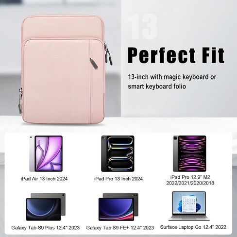 TiMOVO 13.3-14 Inch Laptop Sleeve Carrying Bag with Pockets for iPad Air 13 Inch 2024,iPad Pro 13 Inch 2024,MacBook Air 2022-2018,MacBook Pro M2/M2/M1 Pro/M1 Max,Galaxy Tab S9+/S8+ 12.4",Purple in Saudi Arabia