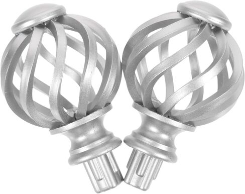 Didiseaon 6 Pcs Bird Cage Curtain Rod Drapery Rod Curtain Rod End Finials Curtain Rod White End Cap for Curtain Rod Window Treatments Vintage Curtains Curtain End Caps Stopper Plastic in Saudi Arabia