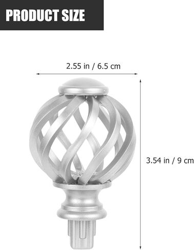 Didiseaon 6 Pcs Bird Cage Curtain Rod Drapery Rod Curtain Rod End Finials Curtain Rod White End Cap for Curtain Rod Window Treatments Vintage Curtains Curtain End Caps Stopper Plastic in Saudi Arabia
