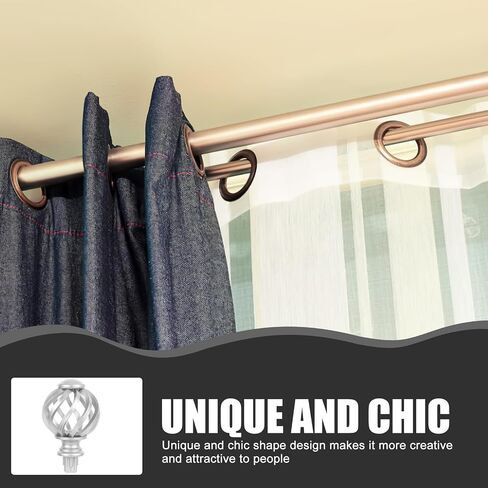 Didiseaon 6 Pcs Bird Cage Curtain Rod Drapery Rod Curtain Rod End Finials Curtain Rod White End Cap for Curtain Rod Window Treatments Vintage Curtains Curtain End Caps Stopper Plastic in Saudi Arabia