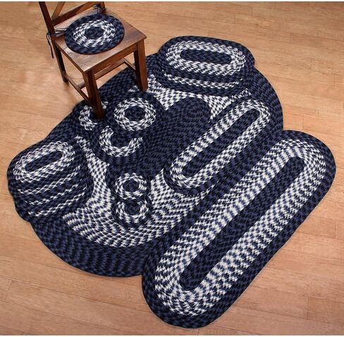 Better Trends Denali Collection 100% Cotton 15 Piece Set Braided Rug Set in Hunter in Saudi Arabia