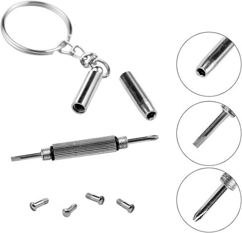 Replacement Screws for ray ban Wayfarer RB2132 RB4165 RB4371 Sunglasses Repair Screw Kit (Set of 4),Screwdriver (Silver) in Saudi Arabia