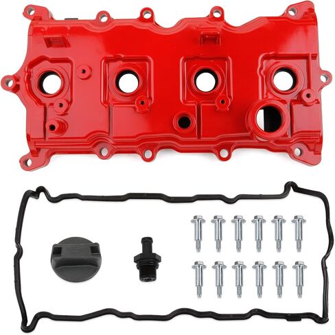 Engine Valve Cover w/Gasket Bolts Oil Filter Cap Compatible with 2007-2013 Nissan Altima Sentra SE-R 2.5L Replaces Parts 13264-JA00A 13270-JA00A in Kuwait