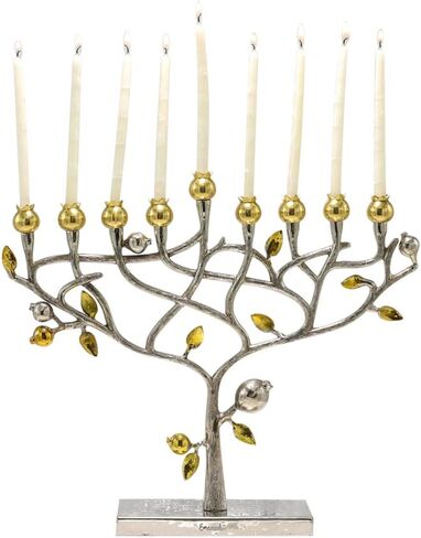 شمعدان شجرة الرمان المطروق بالذهب والفضة in Kuwait