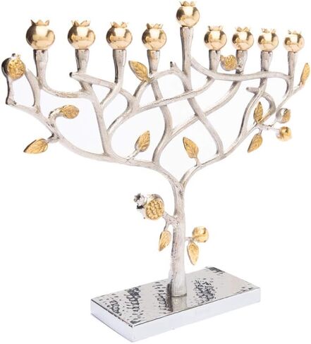 شمعدان شجرة الرمان المطروق بالذهب والفضة in Kuwait