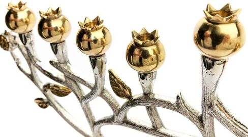 شمعدان شجرة الرمان المطروق بالذهب والفضة in Kuwait