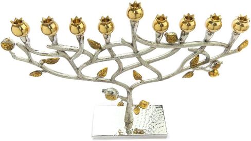 شمعدان شجرة الرمان المطروق بالذهب والفضة in Kuwait