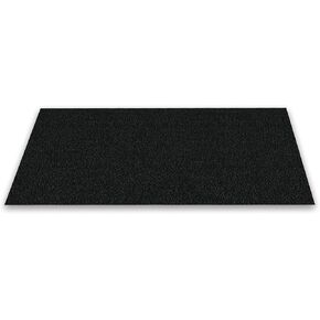 MSI Heavy Duty Gym Flooring Mat - 3.5' x 6' x 3/4" Thick Rubber Mat - Solid Black - Ideal for Home Gyms, Commercial Fitness Centers, Workouts, and More