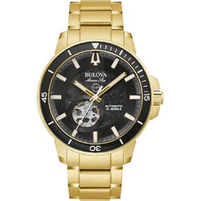 Bulova Classic Marine Star Automatic Blue Leather Strap Watch | 45mm | 96A291
