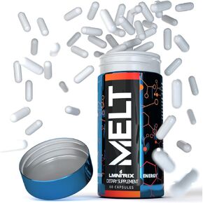 MELT - Best Thermogenic Fat Burner for Men & Women - Appetite Suppressant Pills for Fast Weight Loss - Energy Booster and Mental Focus Supplement - Diet Pills That Work - 60 caps