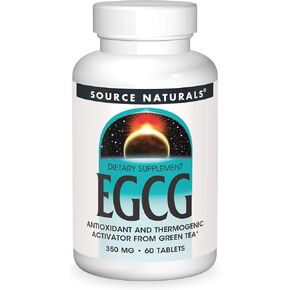 Source Naturals EGCG, Antioxidant and Thermogenic Activator from Green Tea, 350mg - 60 Tablets