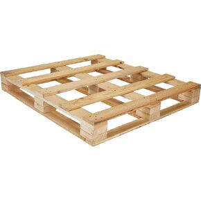 Greaton, 4 Way Wooden Pallets, Easy for Commercial Use, Fully Assembled, Strong Sturdy Structure, 2 Pcs, 40" x 36", Wood Finish