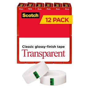 Scotch Transparent Tape, 3/4 in x 1000 in, 24 Boxes (600K24)