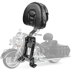 Diamond Plug in Driver Backrest Pad Rider Sissy Bar Back Rest with Pocket for Indian Chief Classic Chieftain Roadmaster Chief Vintage Chief Dark Horse Springfield Models 2014-2018 (Type C)