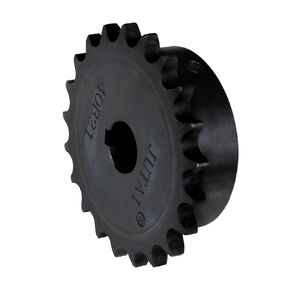 #40 Hardened Roller Sprocket B-Type, Single Strand 1/2" Pitch, Hole Dia 3/4", 10 Tooth,Blackened Treatment, with Fixed Set Screws.
