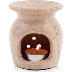 Radicaln Marble Wax Warmer White 4" Inches Handmade Wax Burner for Scented Wax - Candle Wax Warmer - Wax Warmers for Wax Melts - Oil Burner - Home Décor