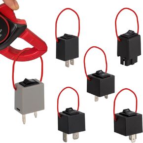 9038A Relay Bypass Switch, Relay Tester with Amp Loop Fuel Pump Relay Bypass Master Switch Kit 6 Pcs