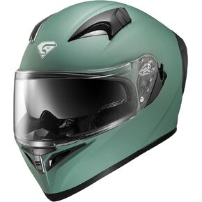 خوذة دراجة نارية كاملة الوجه من KYPARA مع قناع داخلي ملون ومعتمدة من DOT للدراجة البخارية ATV Cruiser Scooter (روح الساموراي البيضاء، متوسط)