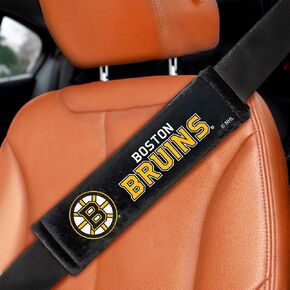 FANMATS 32067 Boston Bruins Embroidered Seatbelt Pad - 2 Pieces