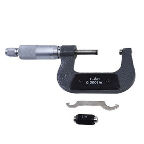 4-5 Inch Outside Micrometer 0.0001 Inch Precision Carbide Tip for Precision Measurement Work with Box