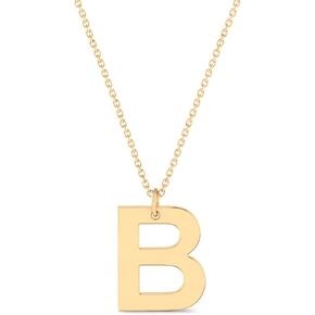GELIN Script L Initial Necklace in 14K Solid Gold | 14k Gold Letter Necklace, A-Z, All Letters, 18"