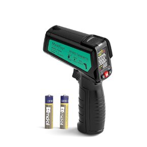Infrared Thermometer, Laser Temperature Gun Adjustable Emissivity Max Measure, Non Contact Surface Outdoor Heat Gun, Digital IR Temp Gun for Food, Cooking, BBQ, Pizza Oven, Reptile