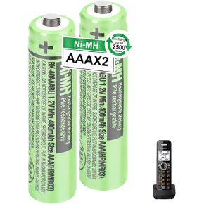 8Pack BK-40AAABU Ni-MH AAA Rechargeable Batteries 400mah 1.2V AAA NI-MH Rechargeable Batteries for Panasonic Cordless Phones, Remote Controls, Electronics